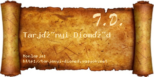 Tarjányi Dioméd névjegykártya
